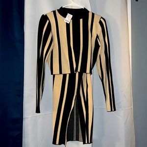 Akira Crop Top & Skirt Two Piece Large